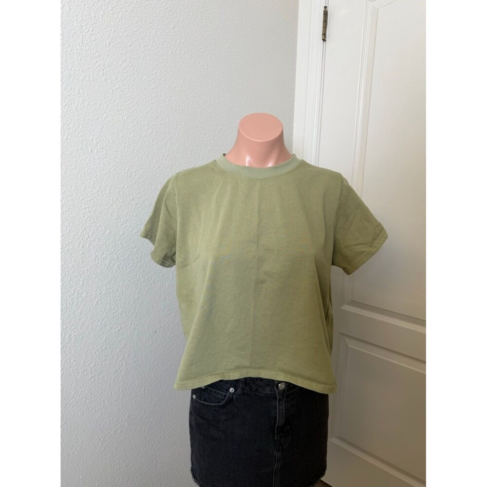 All : Row Casual Olive Green Crewneck Tee Sz L